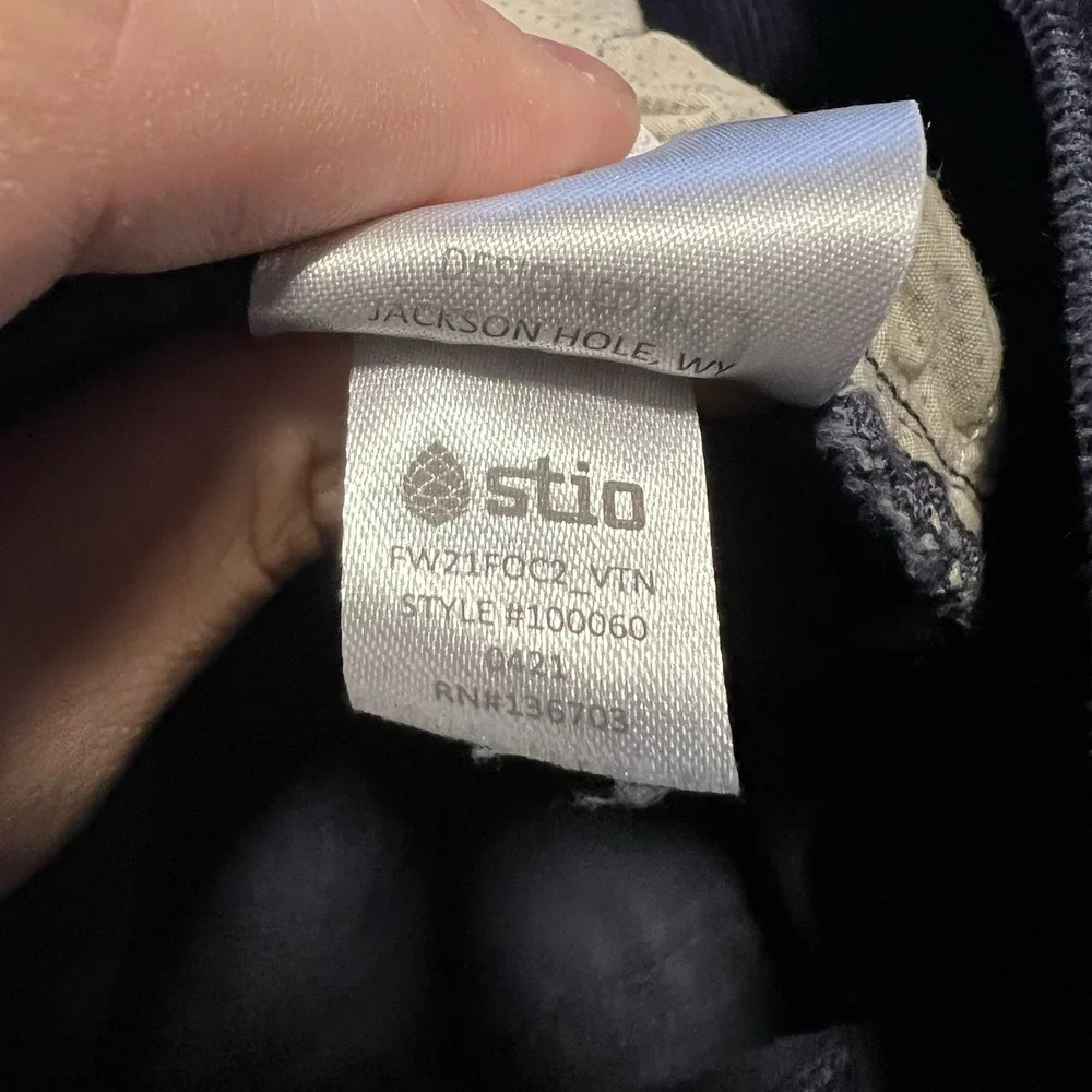 Stio Women's Rivet Cord Skinny Corduroy Pants Size 2S Mountain Shadow Colorway‎